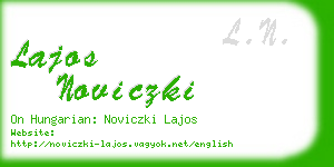 lajos noviczki business card